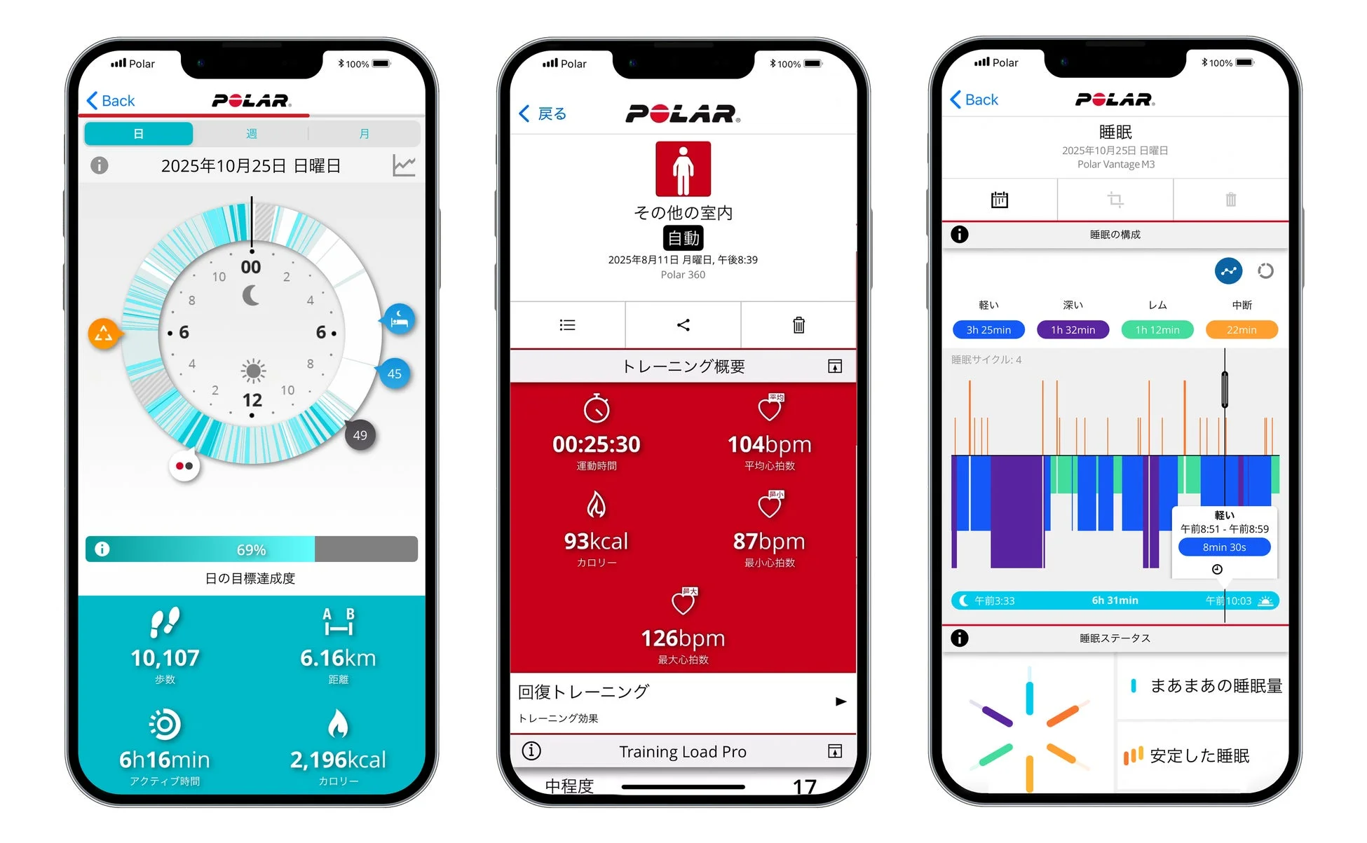 Polarアプリ画面