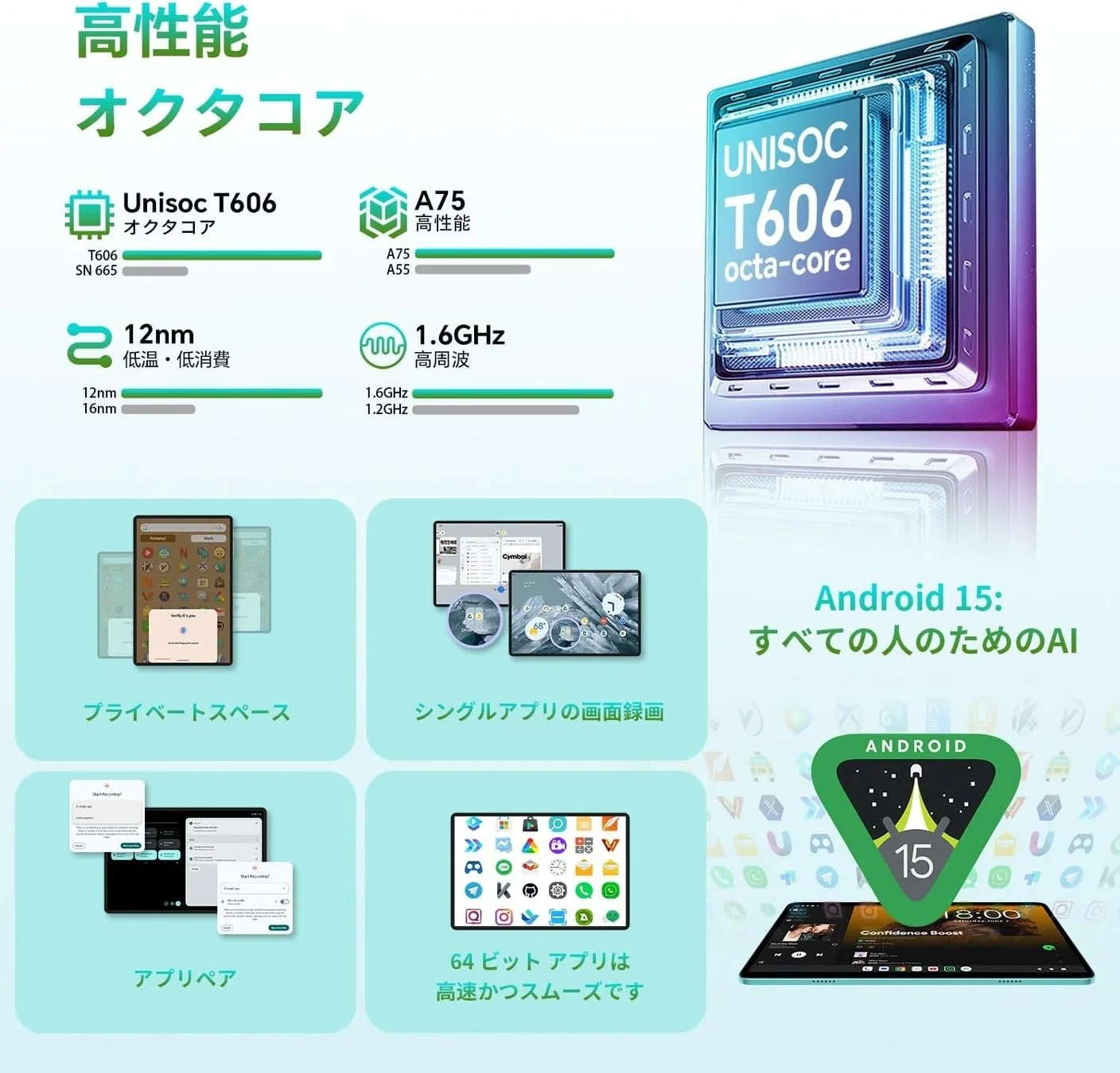 CPUとAndroid 15機能