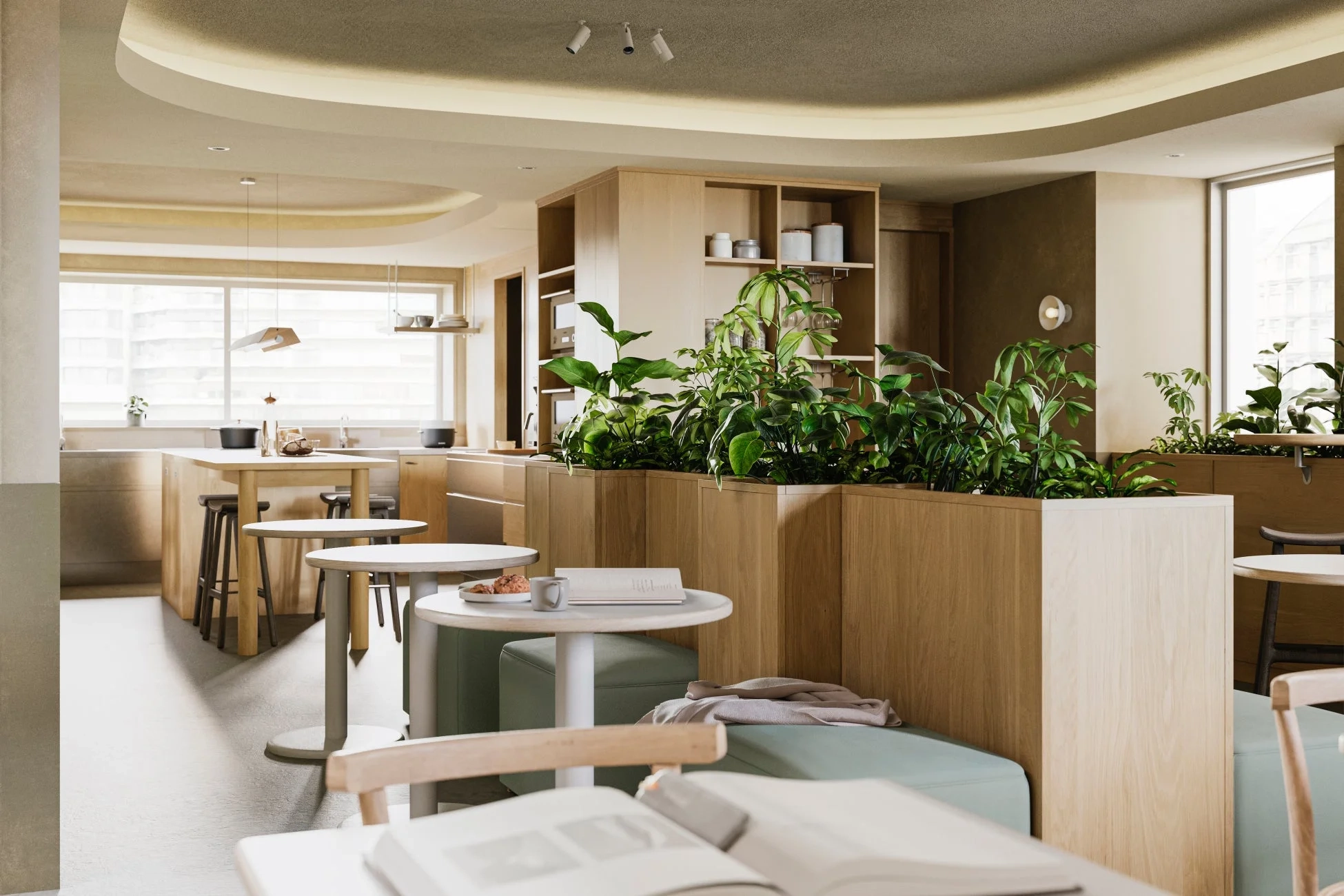 カフェのような共用部